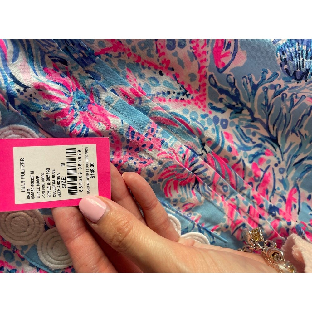 NWT Lilly Pulitzer Joan Tunic Dress Celestial Blue Medium - Picture 3 of 6
